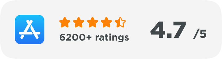 App rating from Apple App Store