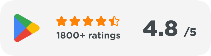 App rating from Google Play Store